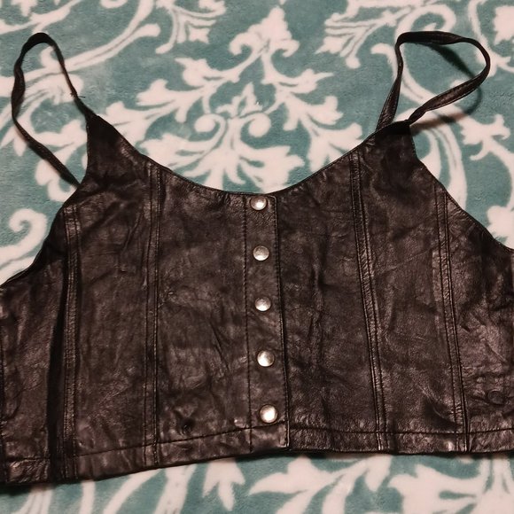 Leather Bralette Size Medium - Picture 1 of 3